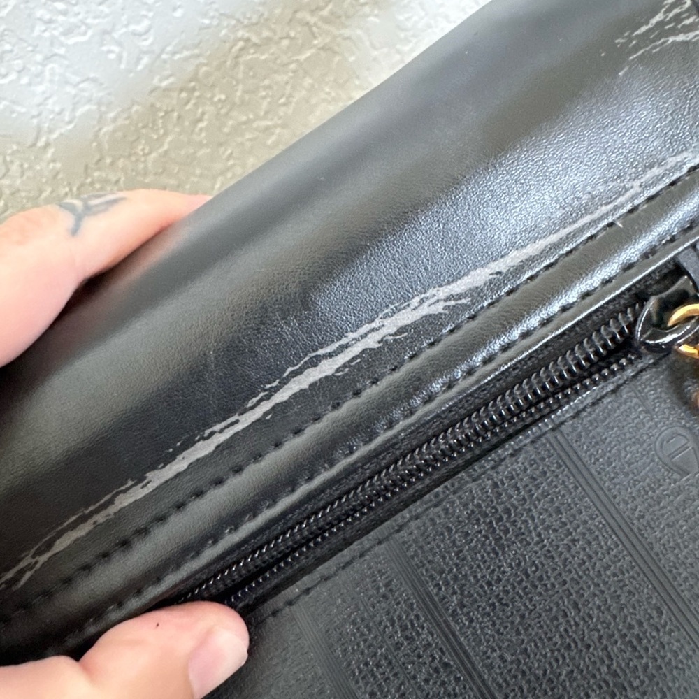 Etienne Aigner Leather Purse - Black with Gold Hardware - Picture 14 of 16